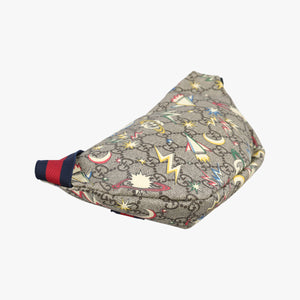 Pre-owned Gucci Kids GG Space beige×Multicolour PVC coated canvas 502095 bum bag/waist bag | stylenewstar