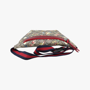 Pre-owned Gucci Kids GG Space beige×Multicolour PVC coated canvas 502095 bum bag/waist bag | stylenewstar
