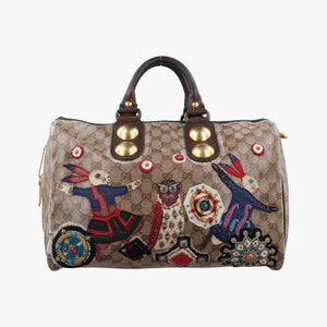 Pre-owned Gucci Babushka Multicolour PVC coated canvas 207774 handbag | stylenewstar