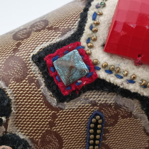 Pre-owned Gucci Babushka Multicolour PVC coated canvas 207774 handbag | stylenewstar