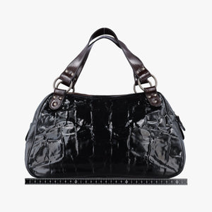 Secondhand Christian Dior Gaucho Black Patent handbag | stylenewstar