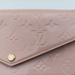 Secondhand Louis Vuitton Pochette Felicie Rose Ballerine Vernis M64358 shoulderbag | stylenewstar