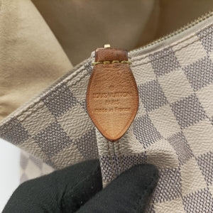 Pre-owned Louis Vuitton SALEYA MM AZUR Damier Canvas N51185 handbag | stylenewstar