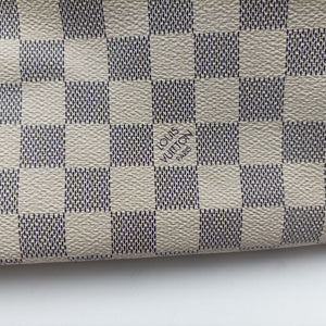 Pre-owned Louis Vuitton SALEYA MM AZUR Damier Canvas N51185 handbag | stylenewstar