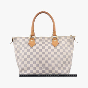 Pre-owned Louis Vuitton SALEYA MM AZUR Damier Canvas N51185 handbag | stylenewstar