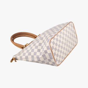 Pre-owned Louis Vuitton SALEYA MM AZUR Damier Canvas N51185 handbag | stylenewstar