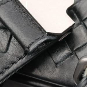 Pre-owned Bottega Veneta Roma Intrecciato Black lambskin shoulderbag | stylenewstar