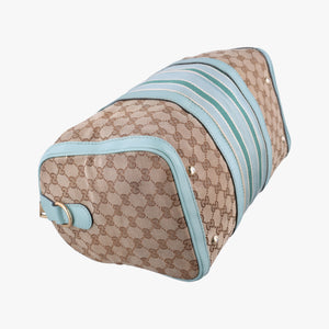 Secondhand Gucci Sherry Line Blue×Beige×Multicolor GG Supreme Canvas×leather 247205 shoulderbag | stylenewstar