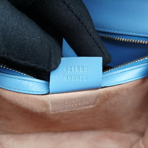 Secondhand Gucci Sylvie Blue Leather 421882 shoulderbag | stylenewstar
