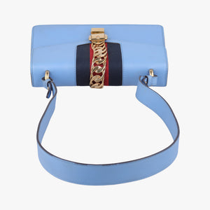 Secondhand Gucci Sylvie Blue Leather 421882 shoulderbag | stylenewstar
