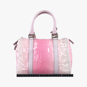 Secondhand Fendi Zucchino Forever Bauletto Pink×Multicolour Canvas×sequins 8BL068 handbag | stylenewstar