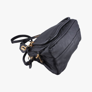 Pre-owned Chloe Paraty Black Leather shoulderbag | stylenewstar