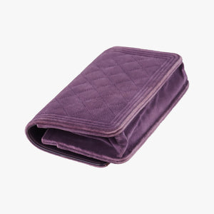 Pre-owned Chanel BOY CHANEL Chain Wallet Purple velour A68911 shoulderbag | stylenewstar