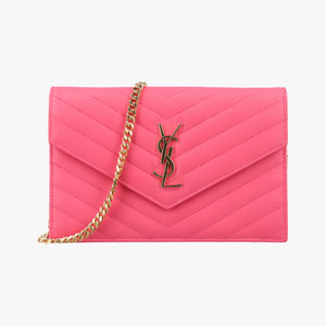 Pre-owned Yves Saint Laurent Cassandra Pink Caviar Leather 393953 shoulderbag | stylenewstar