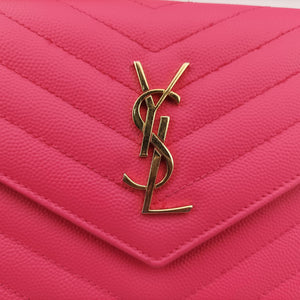Pre-owned Yves Saint Laurent Cassandra Pink Caviar Leather 393953 shoulderbag | stylenewstar