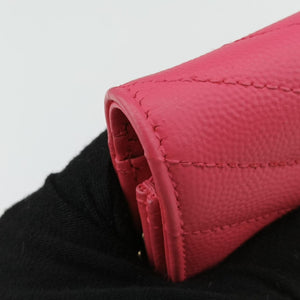 Pre-owned Yves Saint Laurent Cassandra Pink Caviar Leather 393953 shoulderbag | stylenewstar