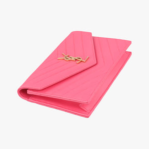 Pre-owned Yves Saint Laurent Cassandra Pink Caviar Leather 393953 shoulderbag | stylenewstar