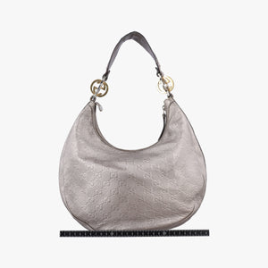 Pre-owned Gucci GG Twins Silver Leather 232962 shoulderbag | stylenewstar