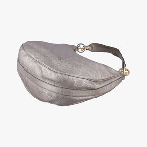 Pre-owned Gucci GG Twins Silver Leather 232962 shoulderbag | stylenewstar