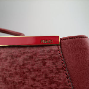Pre-owned Fendi 2 Jours Burgundy Leather 8BH251 handbag | stylenewstar