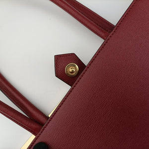 Pre-owned Fendi 2 Jours Burgundy Leather 8BH251 handbag | stylenewstar