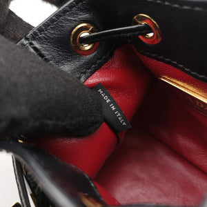 Secondhand Prada Mini Drawstring Black Enamel 1NR016 shoulderbag | stylenewstar