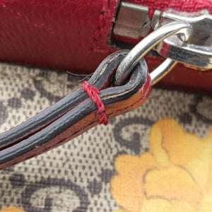 Pre-owned Gucci GG Supreme Tian Beige×red×multi PVC coated canvas×Leather 427042 backpack/rucksack | stylenewstar