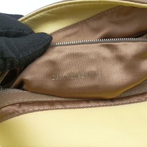 Pre-owned Fendi Baguette Brown × Yellow Leather 26424 handbag | stylenewstar