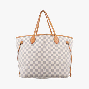 Vintage Louis Vuitton Neverfull MM Azur Damier Canvas N51107 handbag | stylenewstar