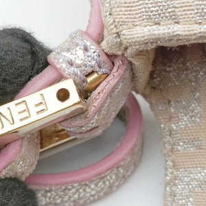 Secondhand Fendi Baguette Beige × Silver×Pink canvas 8BR180 handbag | stylenewstar