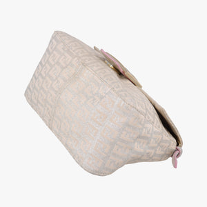 Secondhand Fendi Baguette Beige × Silver×Pink canvas 8BR180 handbag | stylenewstar