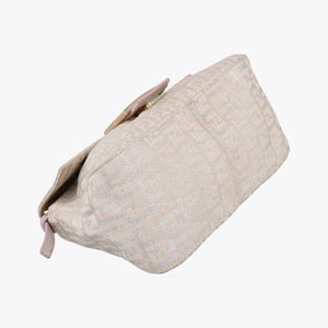 Secondhand Fendi Baguette Beige × Silver×Pink canvas 8BR180 handbag | stylenewstar