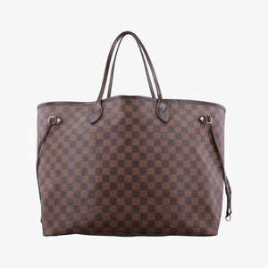 Vintage Louis Vuitton NEVERFULL GM EBENE Damier Canvas N51106 shoulderbag | stylenewstar