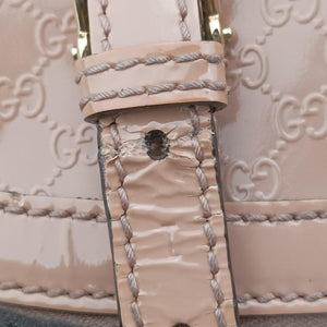 Pre-owned Gucci Microguccissima Beige Patent Leather 309617 shoulderbag | stylenewstar