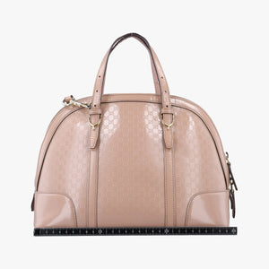 Pre-owned Gucci Microguccissima Beige Patent Leather 309617 shoulderbag | stylenewstar