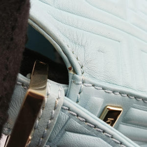 Pre-owned Fendi BAGUETTE Blue Leather 8BR600 shoulderbag | stylenewstar