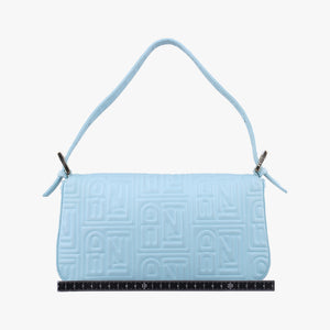 Pre-owned Fendi BAGUETTE Blue Leather 8BR600 shoulderbag | stylenewstar