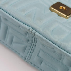 Pre-owned Fendi BAGUETTE Blue Leather 8BR600 shoulderbag | stylenewstar