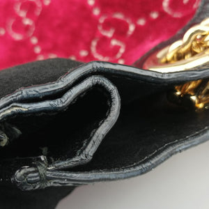 Pre-owned Gucci Rajah Red velour 537219 shoulderbag | stylenewstar