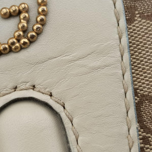 Pre-owned Gucci Scarlett White×Beige Canvas x Leather 269953 handbag | stylenewstar