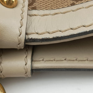 Pre-owned Gucci Scarlett White×Beige Canvas x Leather 269953 handbag | stylenewstar