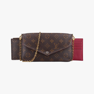 Pre-owned Louis Vuitton Pochette Felicie Brown Monogram Canvas M61276 shoulderbag | stylenewstar