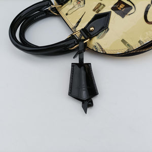 Secondhand Louis Vuitton Nicolas Squiere Sticker Alma BB Ivory×black×multi Vernis M50419 shoulderbag | stylenewstar