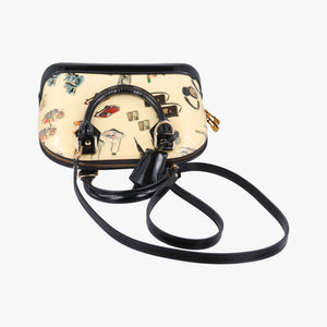 Secondhand Louis Vuitton Nicolas Squiere Sticker Alma BB Ivory×black×multi Vernis M50419 shoulderbag | stylenewstar