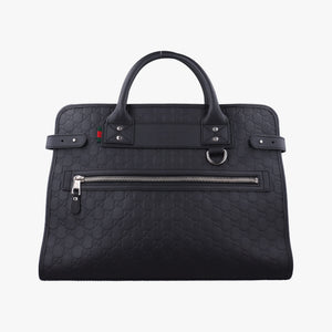 Pre-owned Gucci Guccissima Black Leather 246410 handbag | stylenewstar