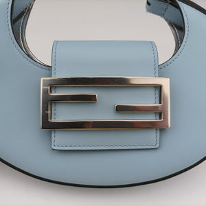 Pre-owned Fendi Cookie Mini Blue Leather 8BS065 handbag | stylenewstar