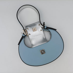 Pre-owned Fendi Cookie Mini Blue Leather 8BS065 handbag | stylenewstar