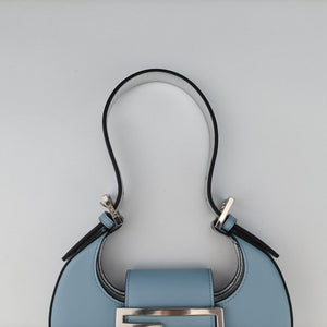 Pre-owned Fendi Cookie Mini Blue Leather 8BS065 handbag | stylenewstar