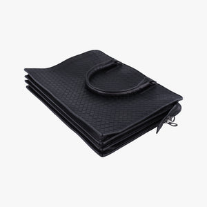 Pre-owned Bottega Veneta Intrecciato Black lambskin handbag | stylenewstar