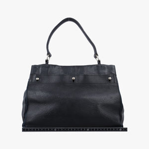 Pre-owned Yves Saint Laurent Muse Two Black Leather 229680 handbag | stylenewstar